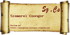 Szemerei Csongor névjegykártya